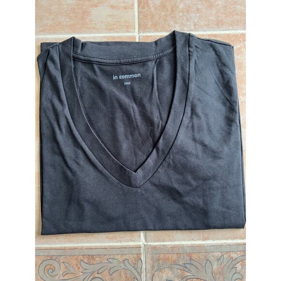 New ! Lot‎ of two Deep V-neck women Tee size Small -In common Black - Picture 6 of 6